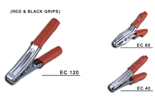 BATTERY CLAMP (RED & BLACK GRIPS)