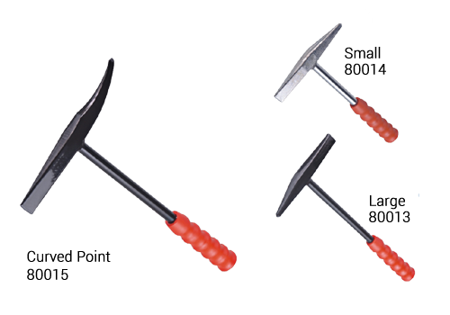 RED PLASTIC GRIP CHIPPING HAMMER