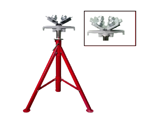 FOLDING PIPE JACK STAND WITH BALL HEAD